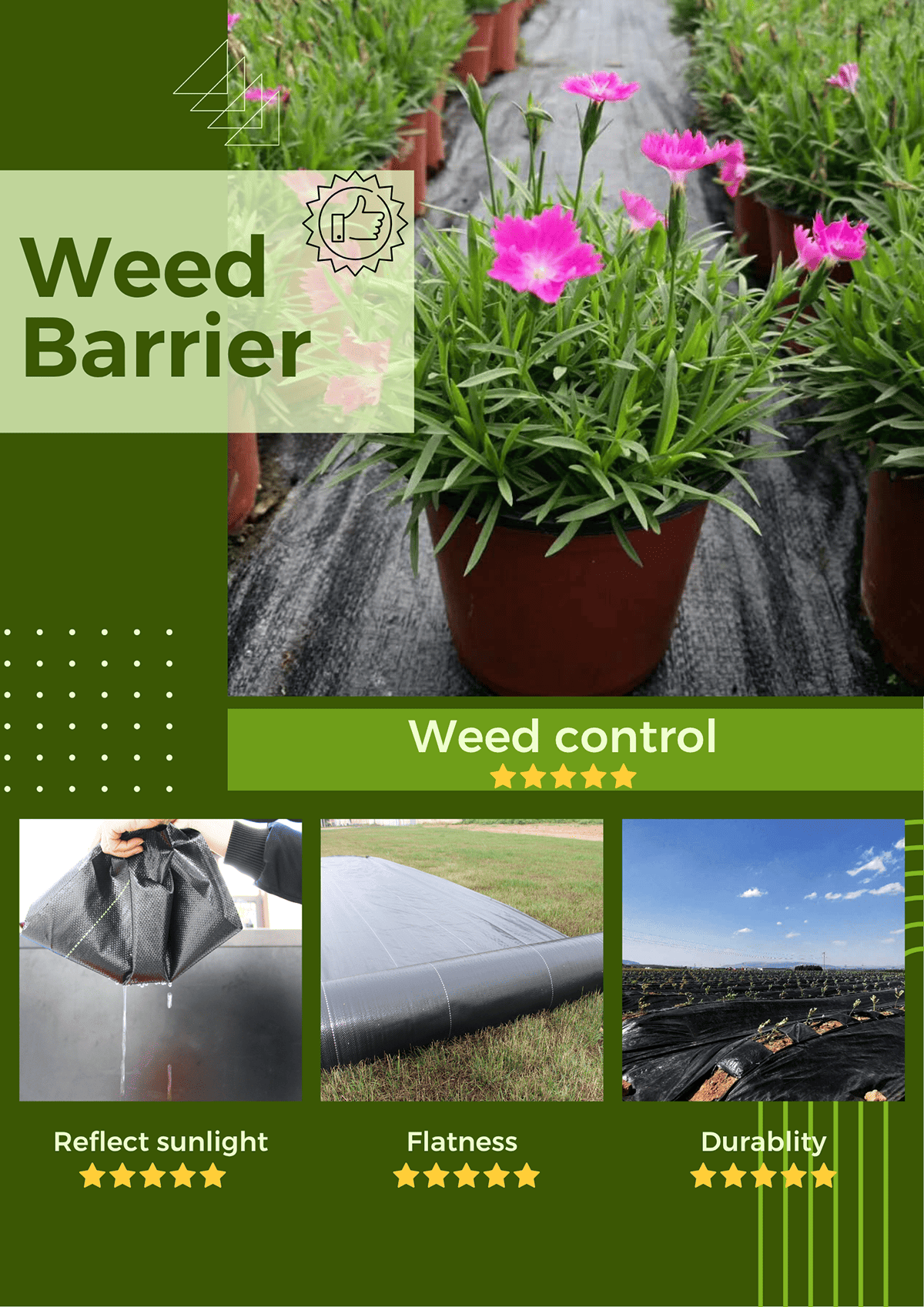 BLACK Landscape fabric/Weed barrier